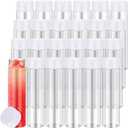 Zhehao 24 Pcs 13.5 oz 400 ml Plastic Juice Bottles with Caps Reusable Sensory Bottles with White Lids Bulk Water Empty Clear Drink Containers for Storing Beverages Smoothie Milk Tea