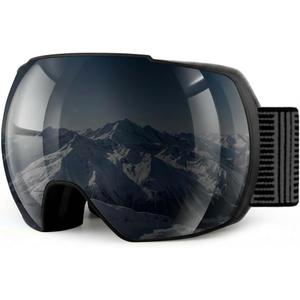 OULAIQI OTG Ski Goggles UV400 Anti-Fog Snowboard Glasses for Men Women Youth- Perfect for Skiing, Snowboarding,Winter Sports (Gray)