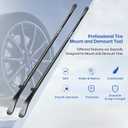 2 PCS 34645 Tire Iron | 38 in x 4/5 in, Tire Changing Removal Tool for Cars/Trucks/Taxi/Tractor/Bus, Semi-Trailer Tire Iron Replace Manual Tire Changer