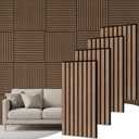 TONOR Wood Wall Panels for Interior Wall Decor-4 Pack 23.6" x 11.8"