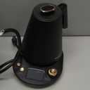 Elite Gourmet EKT3001 1L Digital Water Kettle, 304 Stainless Steel Interior, Programmed Temperatures, Keep Warm Function, Cordless, 360 Base, Auto Off & Audible Indicator, Matte Black (Copper)