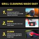 Grill Rescue Griddle Brush Bristle-Free, Heavy-Duty Griddle Cleaner for Flat Tops & BBQ Griddles | Heat Resistant, Safe for Nonstick Surfaces, Cast Iron & Stainless Steel (Griddle brush with scraper)