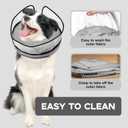 Inflatable Dog Cone Collar-Enhanced Anti-Licking Protective Cone with Adjustable Strap-Soft Dog Donut Collar Recovery Cone for Pets After Surgery(Grey, M) (M(Neck:8''-11''))