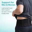 Ultra-Thin & Lightweight Back Brace for Lower Back Pain,Sciatica,Scoliosis,Slipped Disc- Breathable & Adjustable Back Brace Belt for Women and Men under clothes,Black. ( No Size )