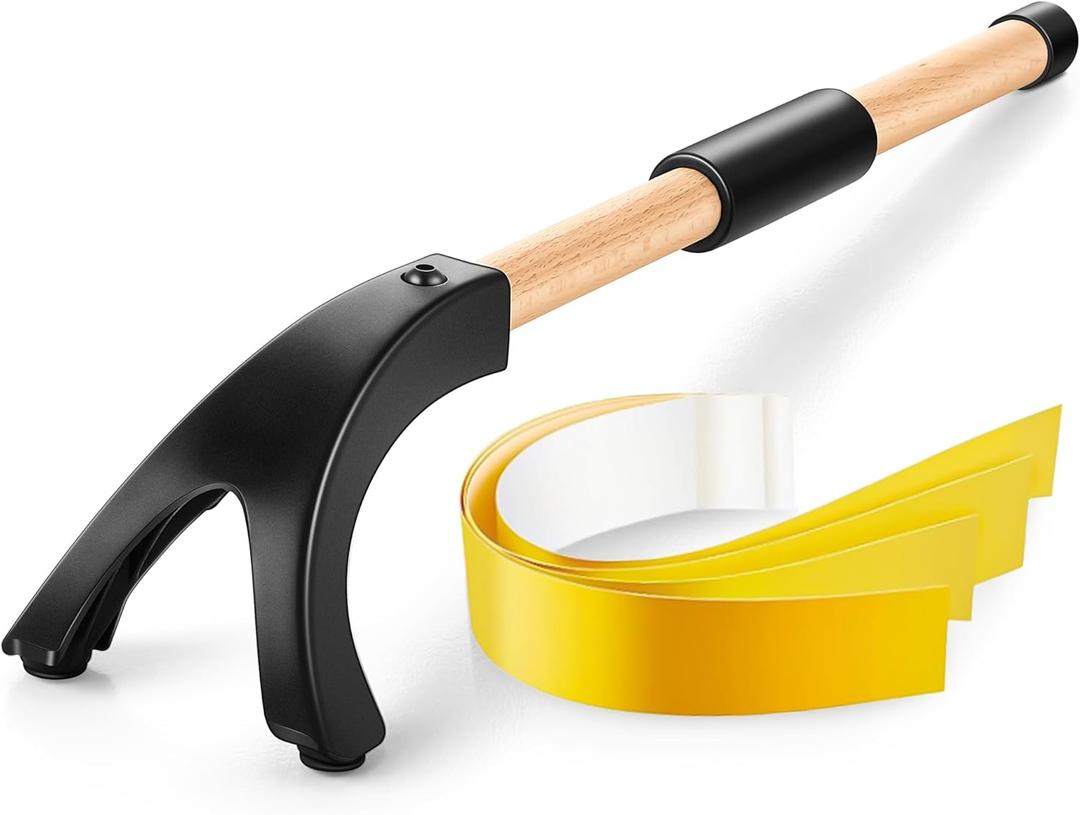 Miter Saw Hold Down Stick and 5 Pcs 14 x 2 Inch Zero Gap Woodworking Tape, Safety Miter Saw Accessories to Keep Your Hands away from Saws Push Sticks for Wood