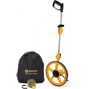12 Inch Measuring Wheel in Feet with Stronger Triangle Bracket, Rolling Measuring Wheel for Construction, Digital Measure Wheel with Tape Measure and Canvas Carrying Bag, Up to 10000 Ft