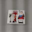 Christmas Gnome Figurines 2 PCS Xmas Snowman Decoration Indoor Resin Collectible Statue Cute Holiday Ornament for Table Home