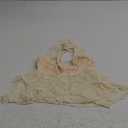 Women Lace Tank Top Cap Sleeve Vintage Floral Sheer Blouse (Small, Yellow)