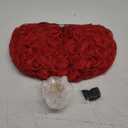 Wiggy Mermaid Red Heart Queen Wig Costume Women and Crown Cosplay Girls Pre-styled Fluffy Short Curly Halloween Anime Cosplay Party Wigs with Cap One Size