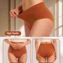 Kalapa Womens Underwear Seamless Full Coverage Breathable Briefs No Show Silky Stretch High Waisted Ladies Panties 6 Pack (Large)