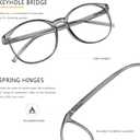 Vintage Round Progressive Multifocal Presbyopic Glasses, Photochromic Gray Sunglasses for Men Women Readers (Clear Gray,+1.00/+4.00 Magnification)