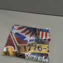 USA 250th Anniversary Bunting Patriotic Decorations American Flag Eagle Design Banner for Independence Day 4th of July Memorial Day Outdoor Decorations 2 Pack