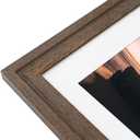 Golden State Art, 14x18 Picture Frame - Displays 11x14 Photo with Mat or 14x18 without Mat, Wide Moulding Solid Wood Frame for Wall Display, Distressed Brown