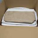 TheWarmHome Storage Basket for Organizing - 16x12x8 inch Large 3 Pack Collapsible Storage Bin for Shelves with Handles, Fabric Storage Cubes for Organizer Cloth Gift Toy Closet (Whiet & Khaki)