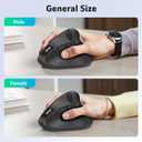 acer Ergonomic Mouse Wireless with Side Scroll Wheel, Bluetooth Mouse for Laptop(BT5.2+2.4GHz), Office Vertical Computer Mice, Small to Medium Sized Hands Ergo Mice, 8 Buttons for PC, MacBook Neo