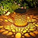 2 x 1 Pack Solar Watering Can Lantern, Hanging Light Outdoor Waterproof, Hanging Lantern Decorative, Garden Decoration Gift for Women Mom