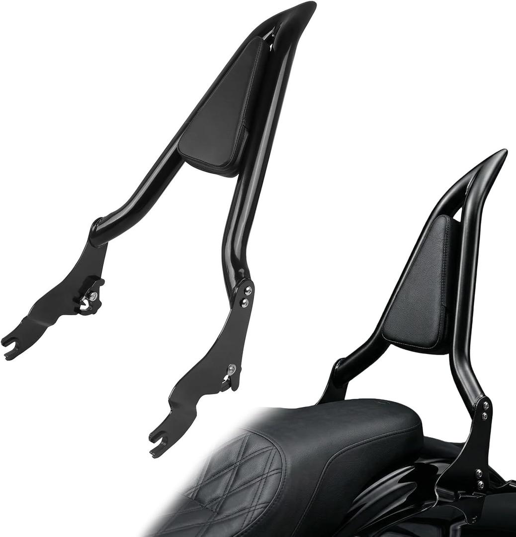 26" Detachable Sissy Bar Motorcycle Rear Passenger Backrest Replacement For Harley Touring Models 2009-2025 Road King Ultra CVO Limited Street Glide Road Glide Electra Glide