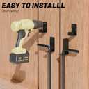 18" Heavy Duty Cane Bolt Gate Drop Rod Extra Thick Hardware Ground Latch for Wood PVC Vinyl Metal Fences Gates, Double Doors, Black Solid Steel-1 Pack