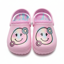 Smiley Face Size 13 Pink Children's Clogs Slip-on Slides Non-Slip Beach
