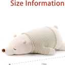 Niuniu Daddy 15" | 1.9 Pound Weighted Stuffed Animals Polar Bear in Large Plush Toy for Kids Kawaii Adorable Squishy Cuddle Pillow for Sleeping Hugging Christmas Birthday Gift for Girls Boys, Medium
