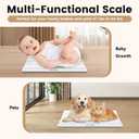 EILISON Baby Scale with Height Measuring - Digital Weight Scale for Infants, Toddlers & Pets - 0.1-44 lbs, Tare Function, Hold Feature, Accurate Baby Weighing Scale for Growth Tracking (White)