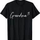 3rd third time grandma of 3 T-Shirt (Small, Black)