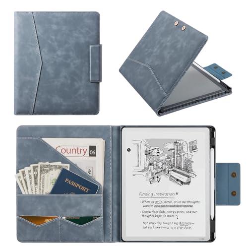 CoBak Premium PU Leather Case for 11" Kindle Scribe 3rd Gen 2025, Kindle Scribe Colorsoft, TouchPad D10, Folio Cover with Pen Holder, Auto Sleep/Wake, Card Slots & File Folders, Not for Remarkable