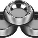 3Pcs Stainless Steel Dog Bowls Set with Dog Paw Pattern- Non-Slip Food and Water Bowl 13 Oz - Dishwasher-Safe, Rust Resistant Metal Pet Bowls for Small/Medium/Large Sized Pets