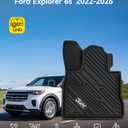 3W Floor Mats & Cargo Liner with Backrest Mats for Ford Explorer 2022-2026