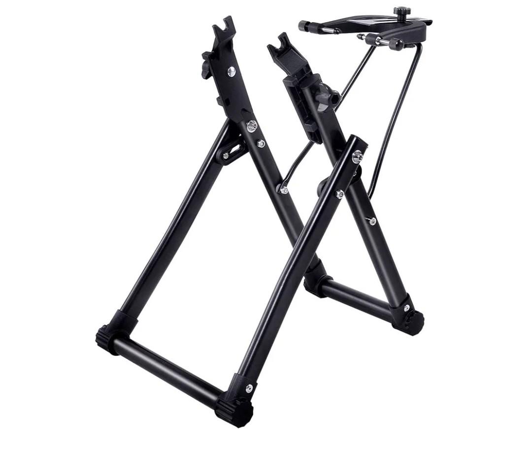 Kekafu Bicycle Wheel Truing Stand, Foldable Bike Tire Truing Stand, Steel, Suitable for 16in to 29in 700C Wheels
