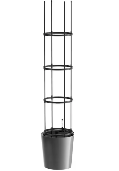 62 in. Raised Garden Bed Tomato Planter Box with Trellis Plastic 13.4 in. W Self-Watering Tomato Planter with Wheels