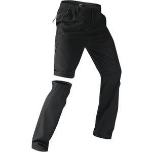 Men's Convertible Hiking Pants Quick Dry Cargo Pants Lightweight Tactical Pants for Outdoor Fishing Traveling (818black)