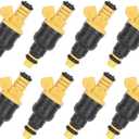 SCITOO 8Pcs 1 Hole Fuel Injectors fit for for 1988-1991 for Ford for E-250 Econoline Club Wagon, for 1988-1992 1995-1996 for Ford for E-350 Econoline 0280150718 0280150939 0280150909