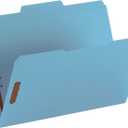 100 Blue End tab Fastener File Folders, Reinforced Straight Cut Tab, Durable 2 Prongs for Standard Medical Files, Office Reports, and More, Letter Size, Blue, 100 Pack