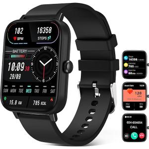 Fitness Trackers Watch with 24/7 Heart Rate Monitor, Activity Tracker with Pedometer, Calorie & Step Counter, Sleep Monitor - IP68 Waterproof Smart Watches for Women Men, Android & iPhone