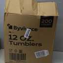 Byvivace 200Counts 12 OZ. Hard Plastic Cups Fancy Disposable Cups for Party, 12 Ounce Clear Elegant Wedding Cups Disposable Wine Glasses for Parties