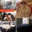 Big Huge Giant Bean Bag Chair for Adults, (No Filler) Bean Bag Chairs in Multiple Sizes and Colors Giant Foam-Filling Required- Machine Washable Covers, Double Stitched Seams (Snow Gray,6FT)