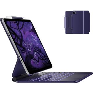 typecase Keyboard Case for iPad Air 11-inch (M3 2025 / M2 2024)& iPad Pro 11 inch (4th/3rd/2nd/1st Gen),Magic Keyboard for Air 5th/4th Gen,Multi-Touch Trackpad,11 Colors Backlight,Midnight Amethyst