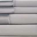 SHEEX Active Comfort Sheet Set, Comfortable Cooling Sheets with 1 Flat Sheet, 1 Fitted Sheet, and 2 Standard Pillowcases, Queen, Pewter