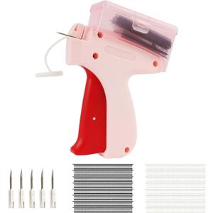 EBQOSK Stitch Gun Kit with Needle Storage Case, 1000 Black & 1000 White Needles, Tag Attacher Guns Includes Replacement Needles, Ergonomic Handheld Tool for Crafting & Mending