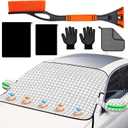 Winter Windshield Covers for Ice and Snow & Winter Car Essentials, Car Anti-Snow Cover, Snow Windshield Cover Automotive Exterior Accessories Free Car Snow Shovel, Towel, and Gloves.