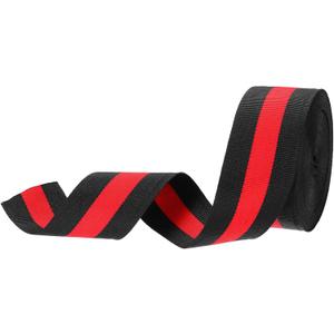 PATIKIL 1.6" Black Red Striped Grosgrain Ribbon, 10 Yard Polyester Fabric Stripe Craft Ribbon Double Faced Design for Bow Gift Wrapping DIY Making Christmas Decorations