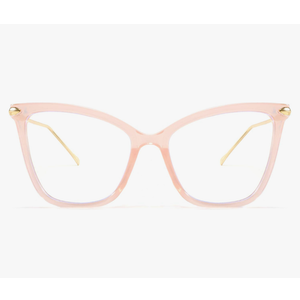 Oversized Cat Eye Glasses Frame Blue Light Blocking Eyewear for Women B2589