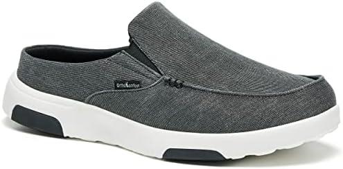 Men's Orthopedic Slip-On Loafers Walking Shoes with Arch Support: Comfortable Soft Loafers for Swollen Feet, Diabetic Driving Loafers for Plantar Fasciitis Relief Black Size 8