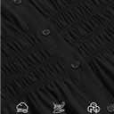 ZESICA Womens 2026 Spring Long Sleeve Blouse Business Dressy Casual Button Down Shirts Peplum Tops Fashion Trendy Clothes (Black, L)