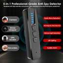 GPS-Detector Hidden-Camera Spy-Camera Detector - 2025 Upgrade Hidden Camera & Bug Detector, Anti-Surveillance Spy Camera & GPS Finder, Portable & Rechargeable for Home, Office, Hotel SecurityBlack