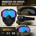 Full Face Goggles,Detachable Full Face Goggle Mask,Grass Cutting Mask,Equipped With Adjustable Elastic Straps,Suitable for Motorcycle Riding, Welding, AllTerrain Vehicles, Skiing, and Lawn Mowing