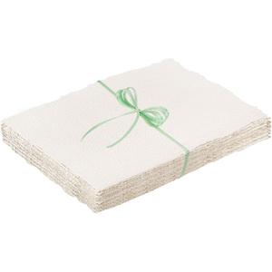 50 Sheets Deckled Edge Paper 4 x 6inch, 160 GSM Handmade Paper Rough/Textured Watercolor Paper for Wedding Invitations, Cards, Crafts