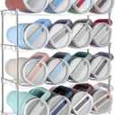 Stackable Water Bottle Organizer, Large Compartment Water Bottle Holder for Stanley 40 oz Tumbler, Kitchen Storage Organizer for Stanley Cup Accessories, Tumbler Organizer Rack - Hold 16 Bottles (4Pack)