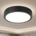 11" LED Flush Mount Ceiling Light, Black Modern Ceiling Light Fixture with 5CCT 2700K-5000K, Dimmable LED Light Fixtures Ceiling Mount for Kitchen Bathroom Bedroom Hallway
